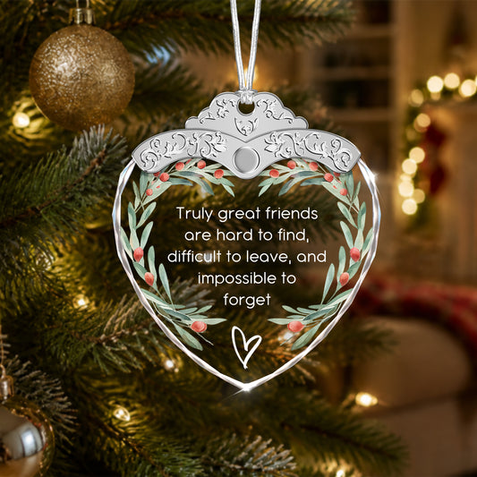 Glass Ornament – Friendship Gift For Women Sisters Best Friend BFF Bridesmaid – — view 2