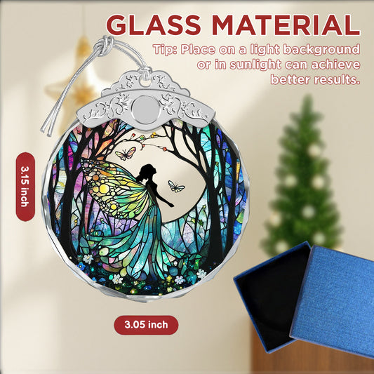 Forest Fairy Christmas Ornaments – Stained Glass Ornament — view 2