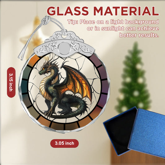 Dragon Christmas Ornaments – Stained Glass Ornament — view 2