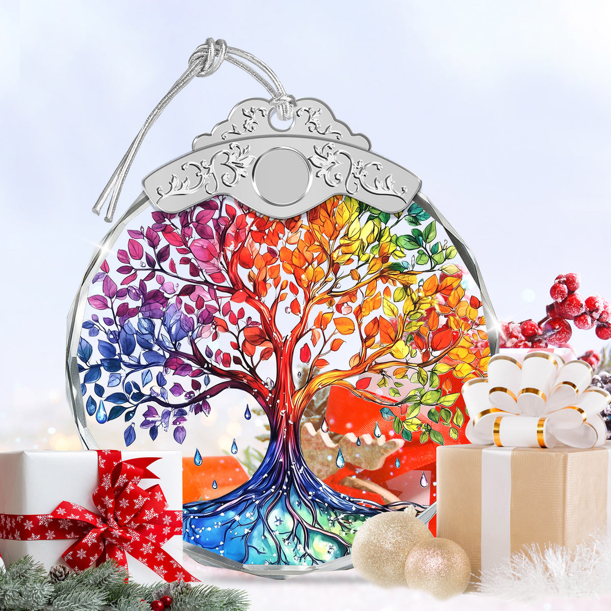 Tree Of Life Christmas Ornaments – Stained Glass Ornament — view 6