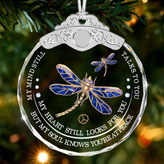My Soul Knows You'Re At Peace – Glass Ornament — view 2