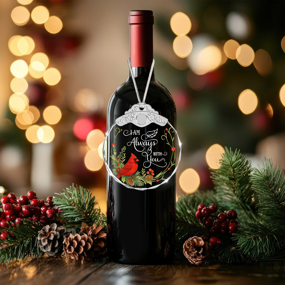 I Am Always With You – Glass Ornament — view 6