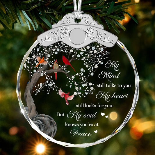My Soul Knows You'Re At Peace – Glass Ornament — view 2