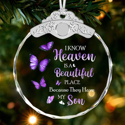 They Have My Son – Glass Ornament — view 2