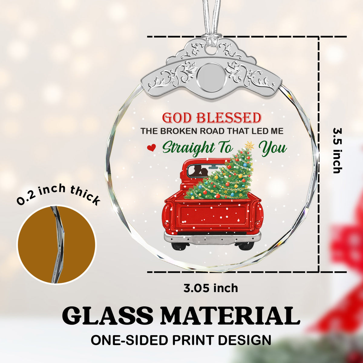 Couple Gifts for Christmas – Glass Ornament — view 6