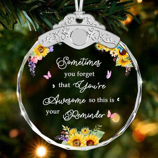 You'Re Awesome – Glass Ornament — view 2