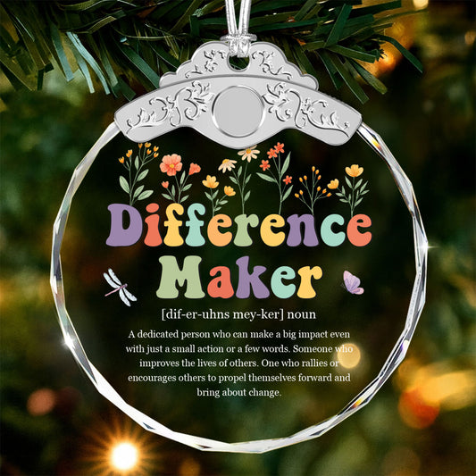 Difference Maker – Glass Ornament — view 2