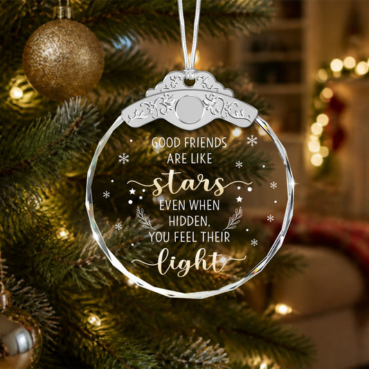 Goodfriends Are Like Stars – Glass Ornament — view 2