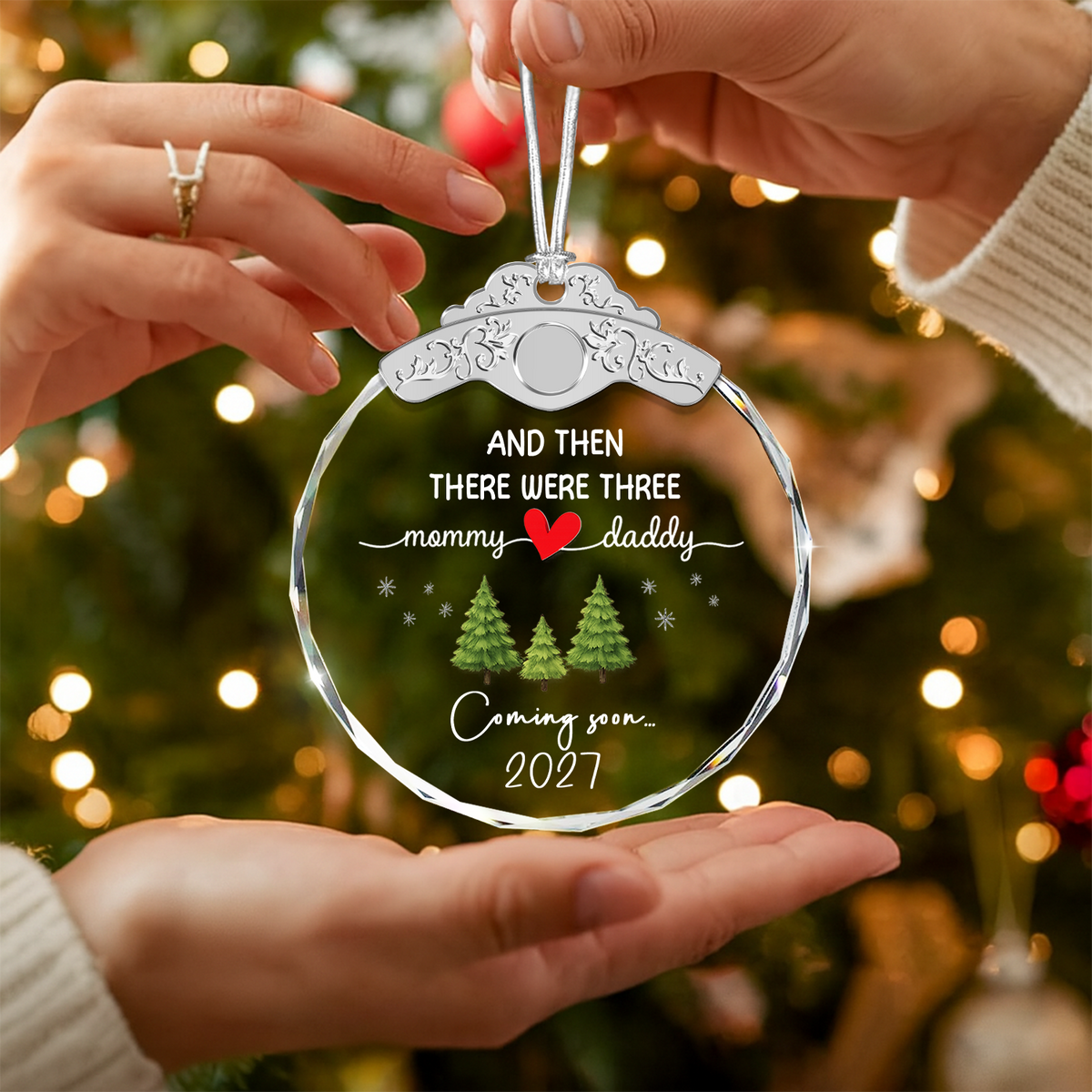 Expecting Baby Ornament 2026 – Pregnancy Announcement for Grandparents Family — view 11