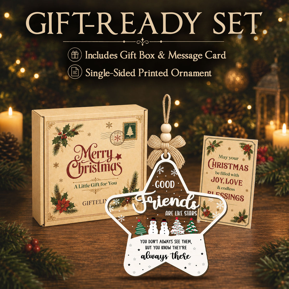 Birthday Presents for Best Friends – 2 Layer Ornament — view 6