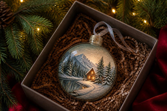 Glass Christmas Tree Ornaments: Personalized & Photo Options