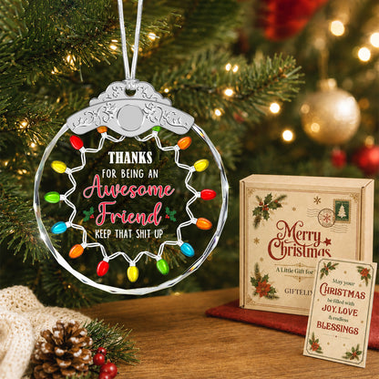 Heartfelt Appreciation Keepsake for Cherished Friend – Glass Ornament