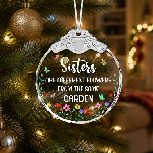 Sisters Glass Ornament – Different Flowers From the Same Garden Keepsake for — view 2