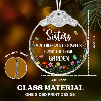 Sisters Glass Ornament – Different Flowers From the Same Garden Keepsake for — view 3