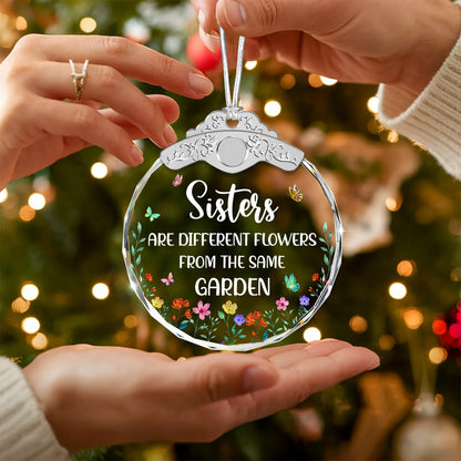 Sisters Glass Ornament – Different Flowers From the Same Garden Keepsake for — view 5