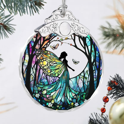 Forest Fairy Christmas Ornaments – Stained Glass Ornament — view 3