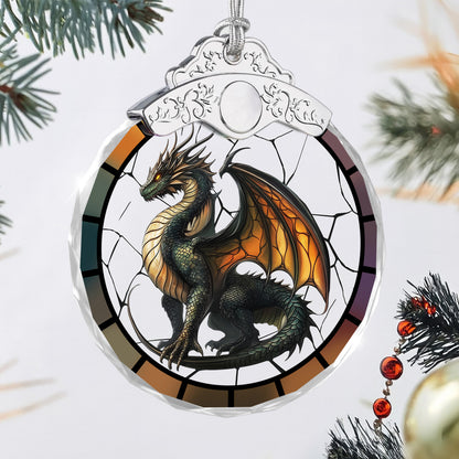 Dragon Christmas Ornaments – Stained Glass Ornament — view 3