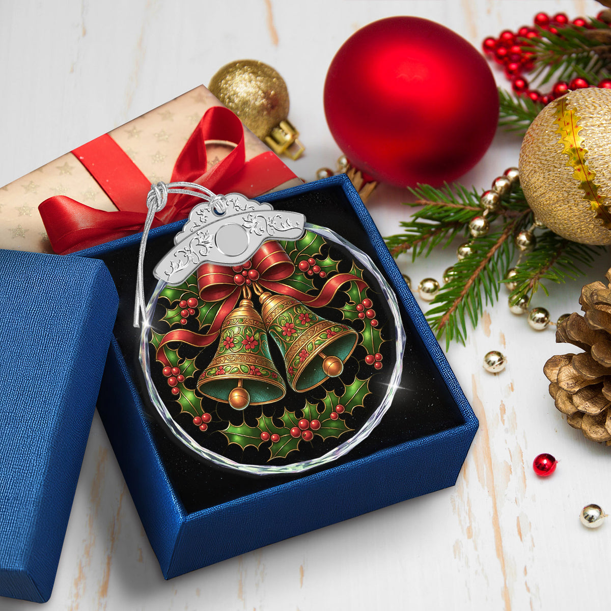Christmas Bell Christmas Ornaments – Stained Glass Ornament — view 5