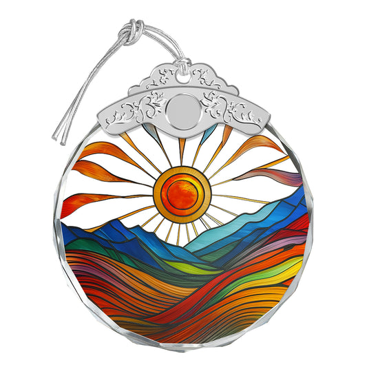 Sunset Christmas Ornaments – Stained Glass Ornament