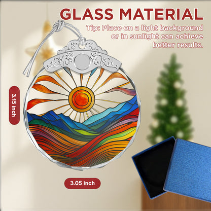 Sunset Christmas Ornaments – Stained Glass Ornament — view 2