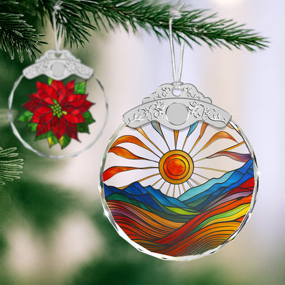 Sunset Christmas Ornaments – Stained Glass Ornament — view 4