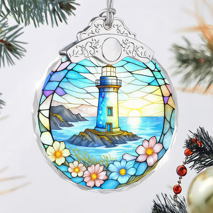 Lighthouse Christmas Ornaments – Stained Glass Ornament — view 3