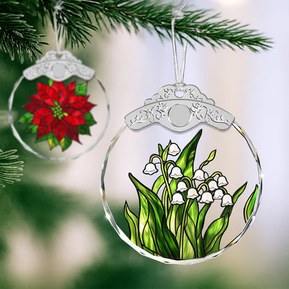 Lily of the Valley Christmas Ornaments – Stained Glass Ornament — view 4