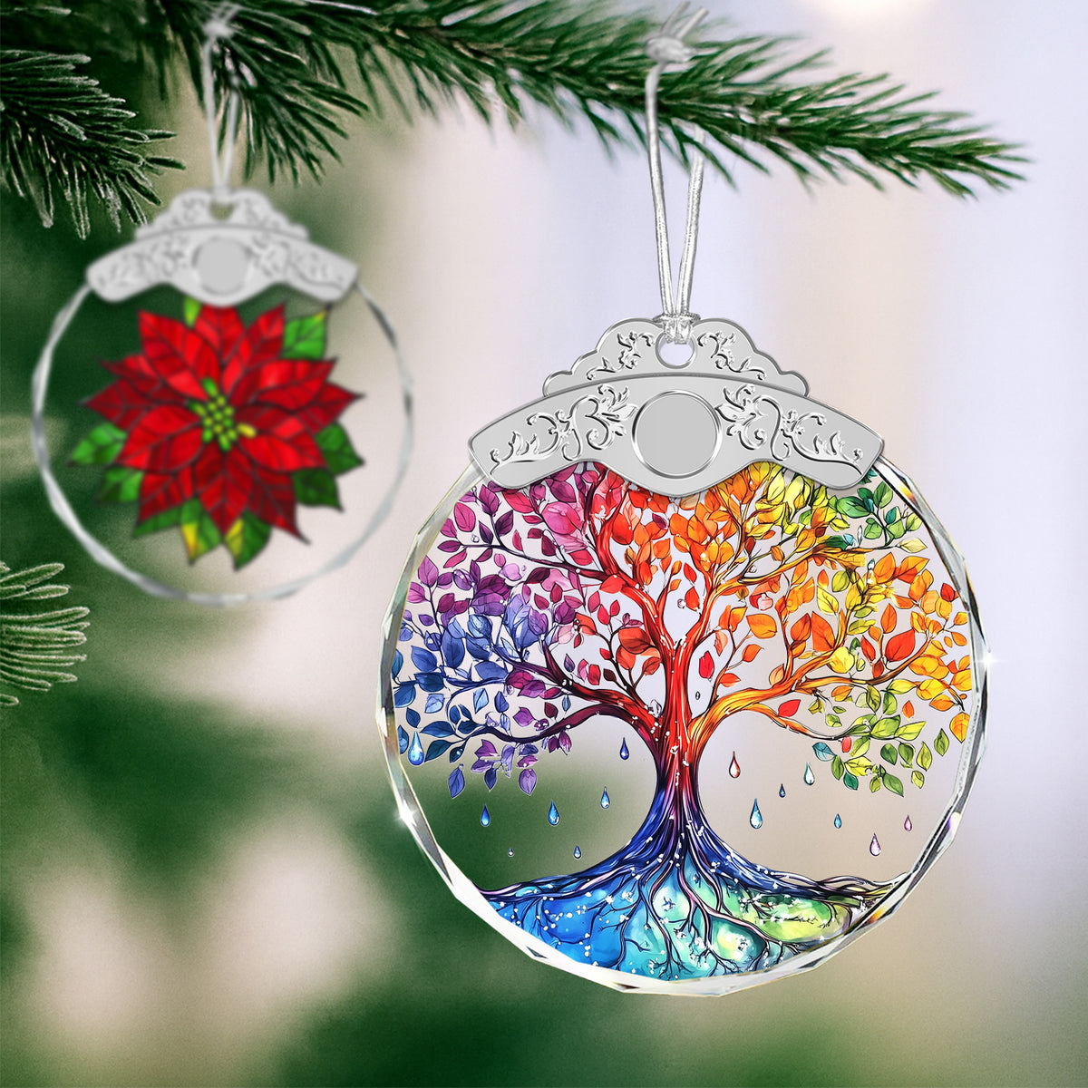 Tree Of Life Christmas Ornaments – Stained Glass Ornament — view 4