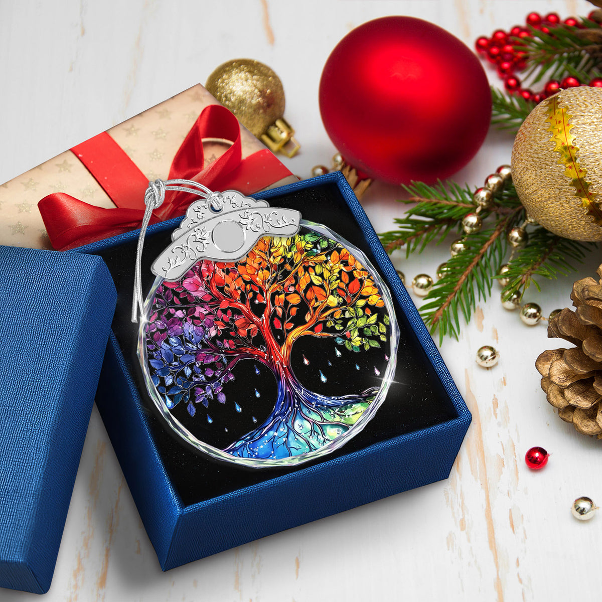 Tree Of Life Christmas Ornaments – Stained Glass Ornament — view 5