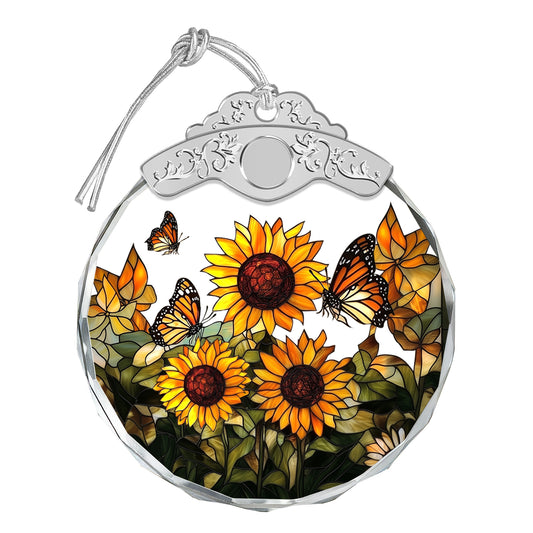 Sunflowers Christmas Ornaments – Stained Glass Ornament