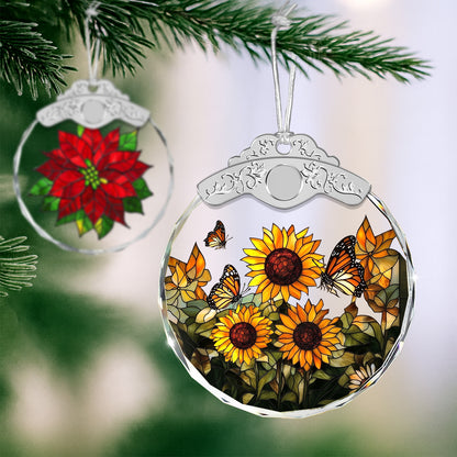 Sunflowers Christmas Ornaments – Stained Glass Ornament — view 4
