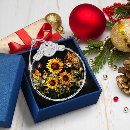 Sunflowers Christmas Ornaments – Stained Glass Ornament — view 5