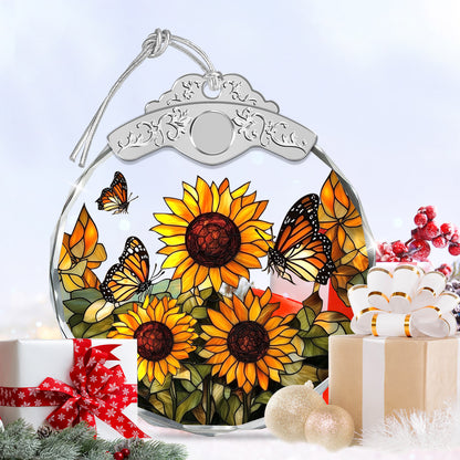 Sunflowers Christmas Ornaments – Stained Glass Ornament — view 6