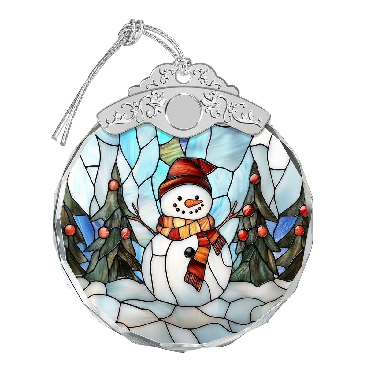 Snowman Christmas Ornaments – Stained Glass Ornament