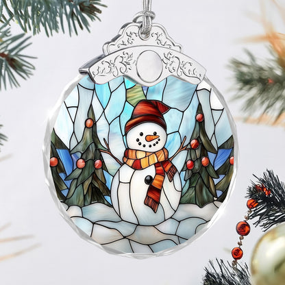 Snowman Christmas Ornaments – Stained Glass Ornament — view 3