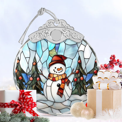 Snowman Christmas Ornaments – Stained Glass Ornament — view 6