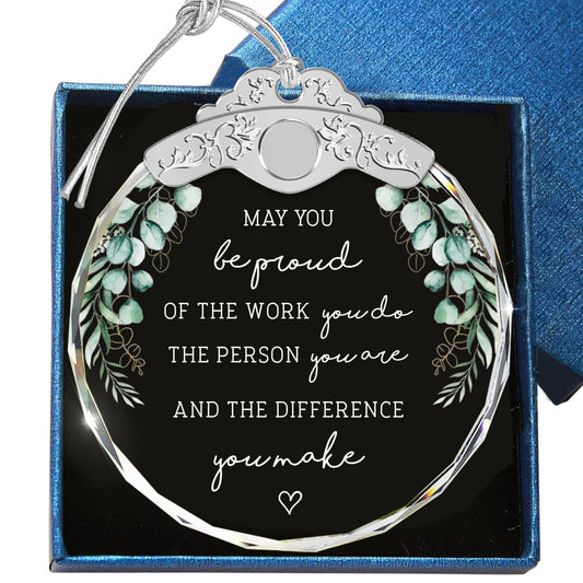 Thank You Gift for Coworker – Glass Ornament