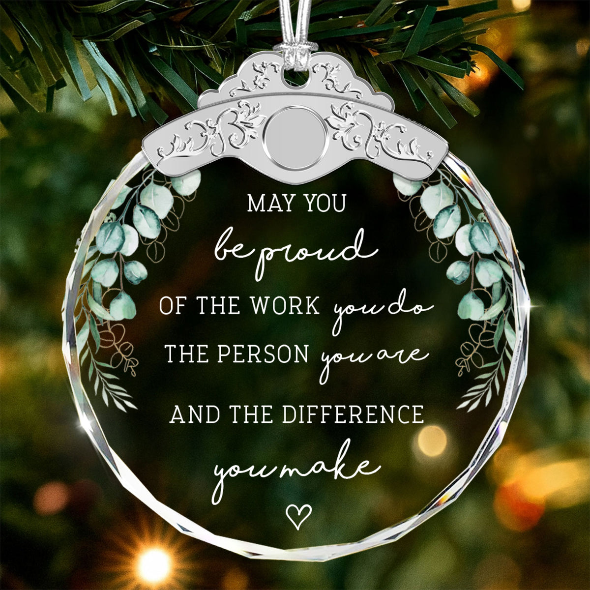 Thank You Gift for Coworker – Glass Ornament — view 2