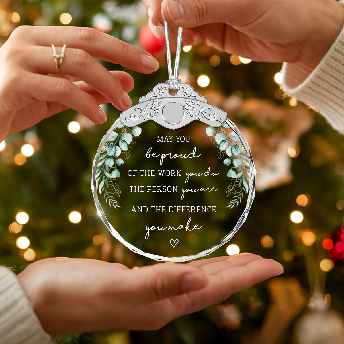 Thank You Gift for Coworker – Glass Ornament — view 5