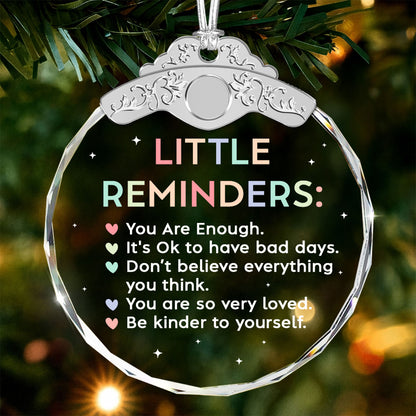 Positive & Motivational Message – Glass Ornament — view 2