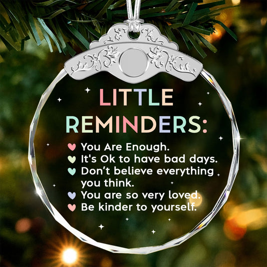 Positive & Motivational Message – Glass Ornament — view 2