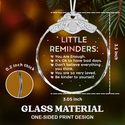 Positive & Motivational Message – Glass Ornament — view 3
