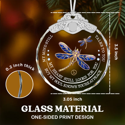 My Soul Knows You'Re At Peace – Glass Ornament — view 3