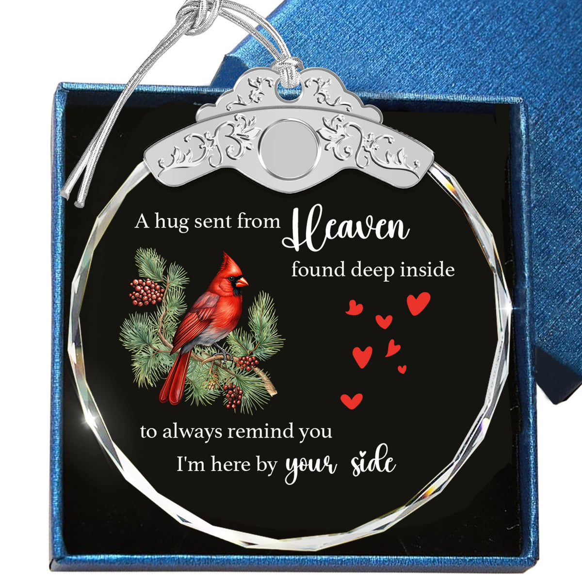A Hug Sent From Heaven – Glass Ornament