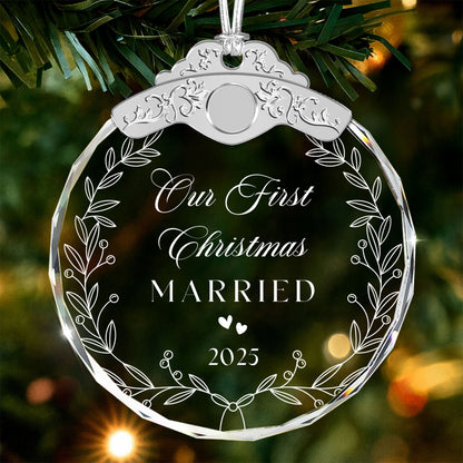 Engagement Gifts for Couples – Glass Ornament — view 2