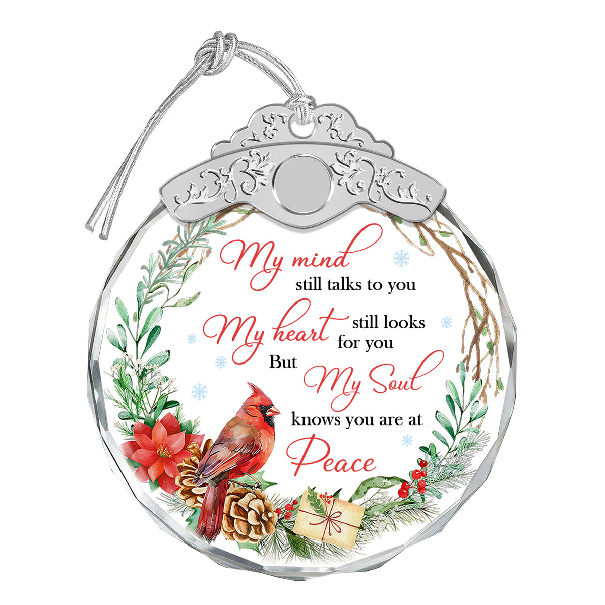 My Mind Still Talks To You – Glass Ornament