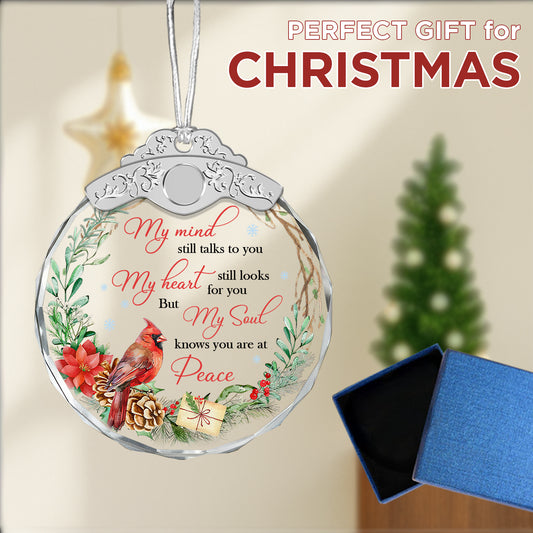 My Mind Still Talks To You – Glass Ornament — view 2