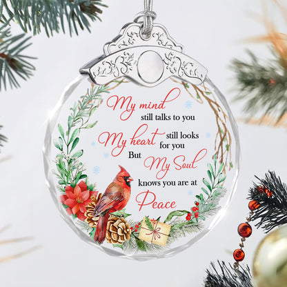 My Mind Still Talks To You – Glass Ornament — view 3