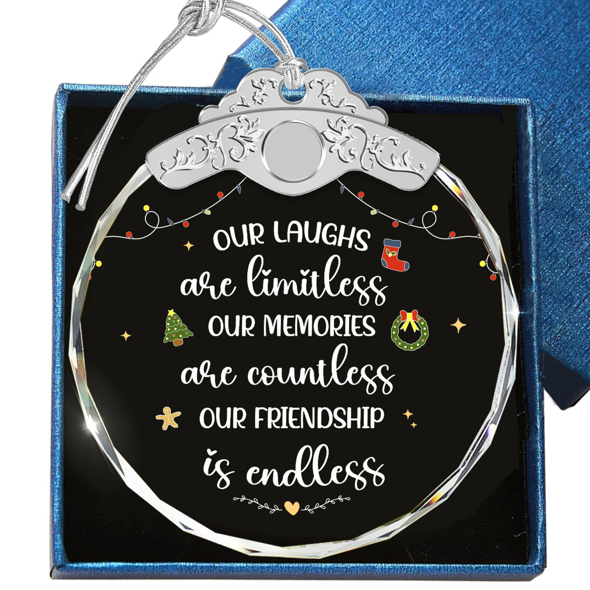 Our Friendship is Endless – Glass Ornament
