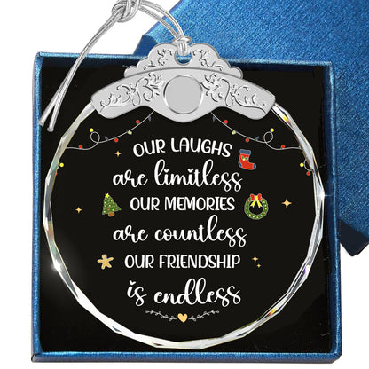 Our Friendship is Endless – Glass Ornament